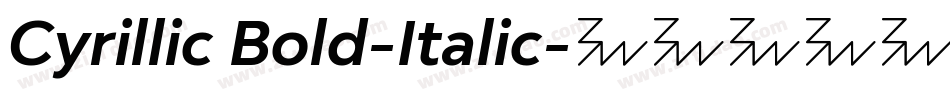 Cyrillic Bold-Italic字体转换